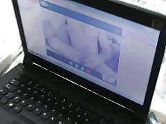 Chubby moglie in webcam con amico